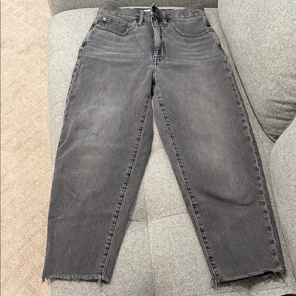Madewell Charcoal Balloon Ankle Jeans